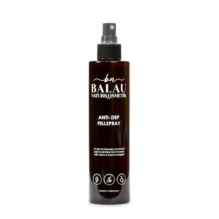 Balau Naturkosmetik Anti-Ziep Fellspray – natürliche Fellpflege für Hunde, erleichtert Kämmen und sorgt für Glanz