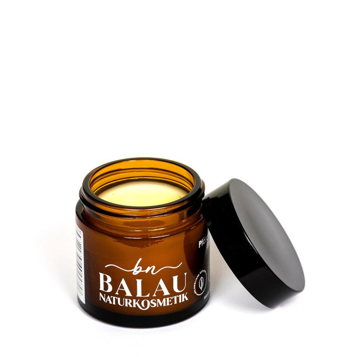 Balau Naturkosmetik Pfötchenpflege-Balsam für Hunde – Vorderansicht der natürlichen Pfotenpflege im Glas